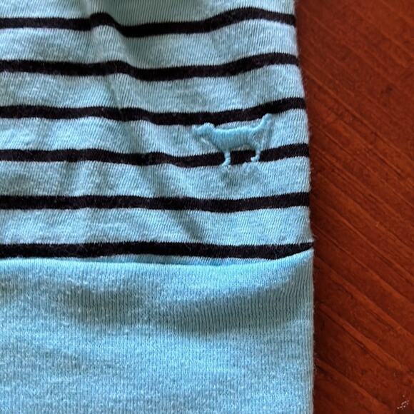 Pink Victoria’s Secret Size XS Blue Striped Knit Top Long Sleeves - Picture 7 of 9